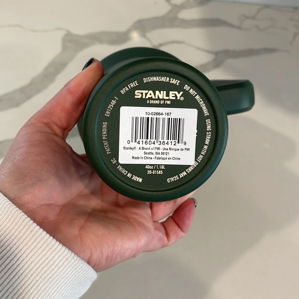 Stanley - SPIRULINA 40 oz Adventure Quencher Travel Tumbler (Forest Green) - NWT - Picture 7 of 8